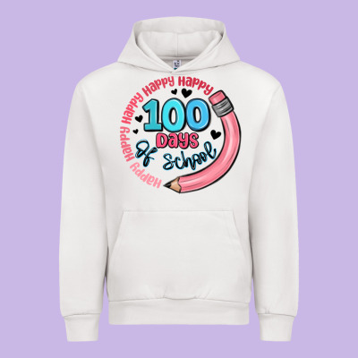 Happy 100 Days Of School Urban Hoodie Designed By Maliassmallbusiness