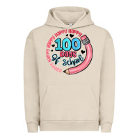 Pigment French Oak happy 100 days of school Urban Hoodie - MaliasSmallBusiness