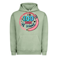 Pigment Oil Green happy 100 days of school Urban Hoodie - MaliasSmallBusiness