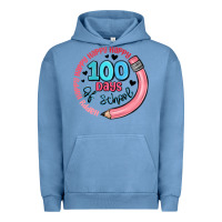 Pigment Pebble Blue happy 100 days of school Urban Hoodie - MaliasSmallBusiness