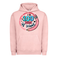 Pigment Salmon happy 100 days of school Urban Hoodie - MaliasSmallBusiness