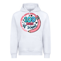 White happy 100 days of school Urban Hoodie - MaliasSmallBusiness