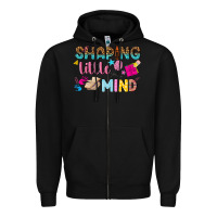 Black shaping little mind Zipper Hoodie - texasbilliewilder