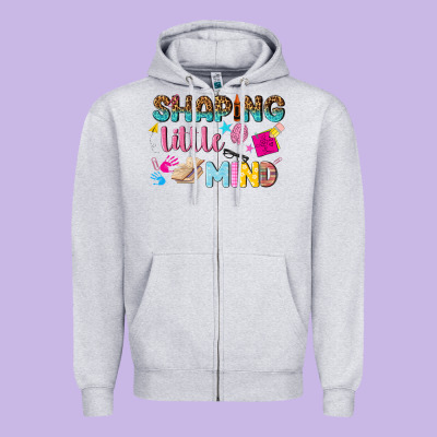 Shaping Little Mind Zipper Hoodie Designed By Texasbilliewilder