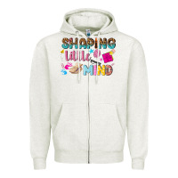 Oatmeal Heather shaping little mind Zipper Hoodie - texasbilliewilder
