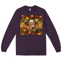 Plum Christmas cow Long Sleeve Tee - RanaPortraitStore