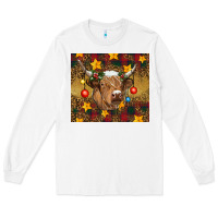 White Christmas cow Long Sleeve Tee - RanaPortraitStore