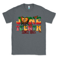 Charcoal Heather juneteenth since 1865 with heart Classic Tee - texasbilliewilder