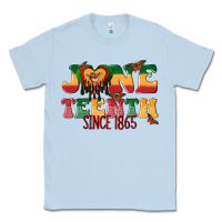 Dusty Blue juneteenth since 1865 with heart Classic Tee - texasbilliewilder