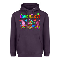 Plum lgbtq love is love gnomes Heavyweight Hoodie - HRA Design Shop