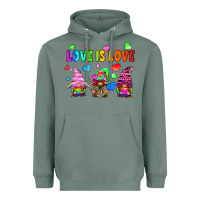 Sage lgbtq love is love gnomes Heavyweight Hoodie - HRA Design Shop
