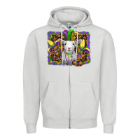 Dove Grey mardi gras baby sheep king cake fleur de lis Zipper Hoodie - RanaPortraitStore