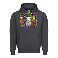 Smoke mardi gras baby sheep king cake fleur de lis Zipper Hoodie - RanaPortraitStore