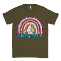 Army Green happy easter rainbow bunny Classic Tee - RanaPortraitStore