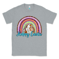 Heather Grey happy easter rainbow bunny Classic Tee - RanaPortraitStore
