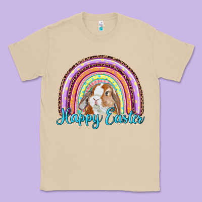 Happy Easter Rainbow Bunny Classic Tee Designed By Ranaportraitstore