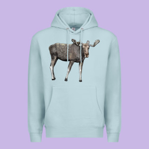 Moose Buck Deer Premium Hoodie Designed By Lillyallendesigns