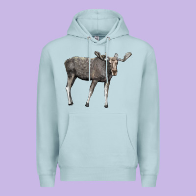 Moose Buck Deer Premium Hoodie Designed By Lillyallendesigns