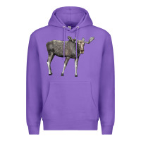 Purple Moose Buck Deer Premium Hoodie - LillyAllenDesigns