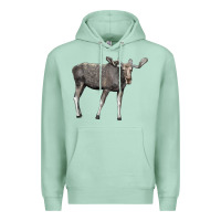 Seafoam Moose Buck Deer Premium Hoodie - LillyAllenDesigns