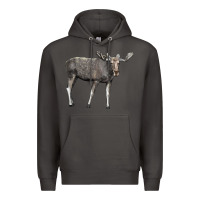 Smoke Moose Buck Deer Premium Hoodie - LillyAllenDesigns