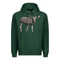 Sports Green Moose Buck Deer Premium Hoodie - LillyAllenDesigns
