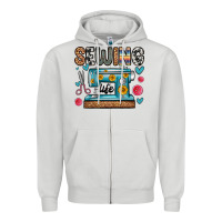Dove Grey sewing life Zipper Hoodie - Zillion Design Studio