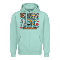 Seafoam sewing life Zipper Hoodie - Zillion Design Studio