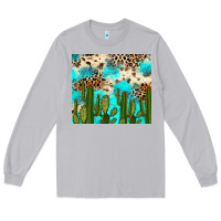Moon Dust cactus turquoise leopard cowhide tumbler rana Long Sleeve Tee - RanaPortraitStore