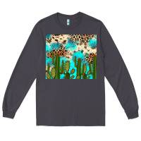 Smoke cactus turquoise leopard cowhide tumbler rana Long Sleeve Tee - RanaPortraitStore