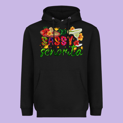 Sassy Senorita Heavyweight Hoodie Designed By Hra Design Shop