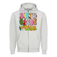 Dove Grey sixth grade energy Zipper Hoodie - texasbilliewilder
