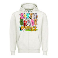 Oatmeal Heather sixth grade energy Zipper Hoodie - texasbilliewilder
