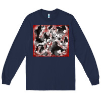 Navy cowhide glitter tooled leather Long Sleeve Tee - RanaPortraitStore