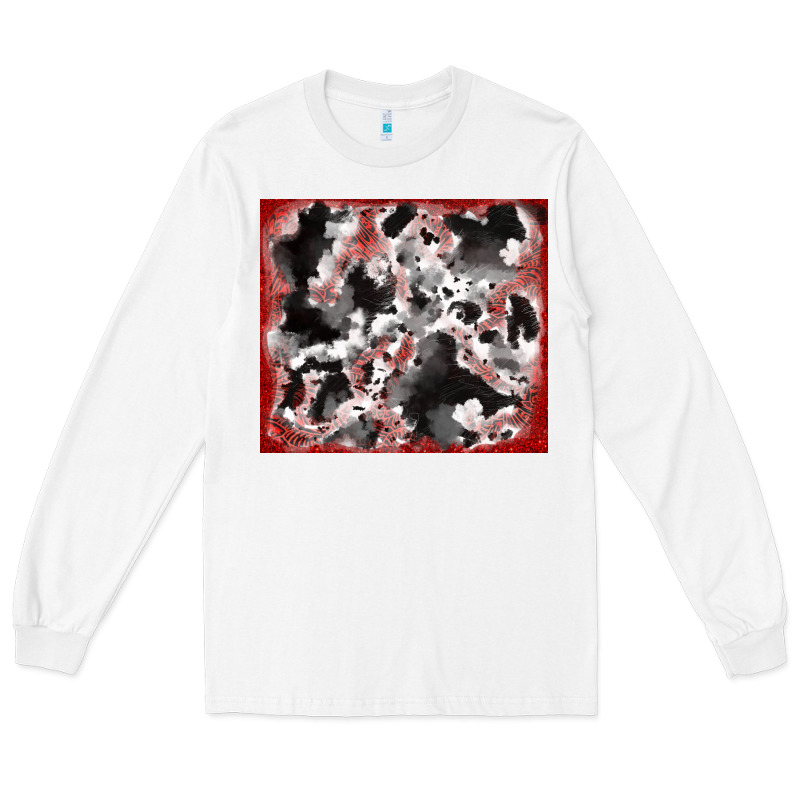 Cowhide Glitter Tooled Leather Long Sleeve Tee by RanaPortraitStore | Teevron