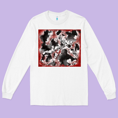 Long Sleeve Tee cowhide glitter tooled leather