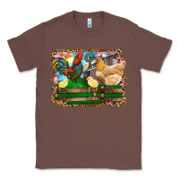 Chestnut Happy easter rooster chicken and chick Classic Tee - RanaPortraitStore