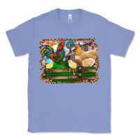 Colony Blue Happy easter rooster chicken and chick Classic Tee - RanaPortraitStore