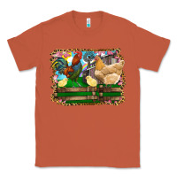Copper Happy easter rooster chicken and chick Classic Tee - RanaPortraitStore