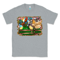 Heather Grey Happy easter rooster chicken and chick Classic Tee - RanaPortraitStore