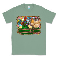 Sage Happy easter rooster chicken and chick Classic Tee - RanaPortraitStore