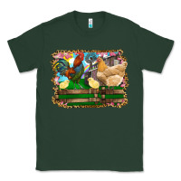 Sports Green Happy easter rooster chicken and chick Classic Tee - RanaPortraitStore
