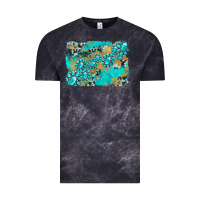 Cloud Black gemstone cowhide glitter background Vintage Tee - Artiststas