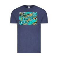 Vintage Denim gemstone cowhide glitter background Vintage Tee - Artiststas