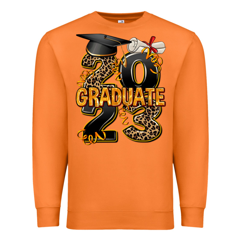 2023 Graduate Leopard Premium Sweatshirt by AdoDesignShop | Teevron