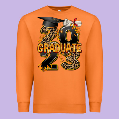 2023 Graduate Leopard Premium Sweatshirt Designed By Adodesignshop