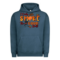 Pigment Midnight Navy i only smoke the good stuff Urban Hoodie - MaliasSmallBusiness