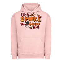 Pigment Salmon i only smoke the good stuff Urban Hoodie - MaliasSmallBusiness