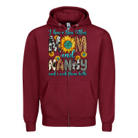 Burgundy i have two titles mom and nanny and i rock them bo Zipper Hoodie - Zillion Design Studio
