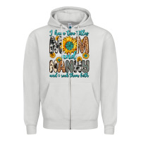 Dove Grey i have two titles mom and nanny and i rock them bo Zipper Hoodie - Zillion Design Studio